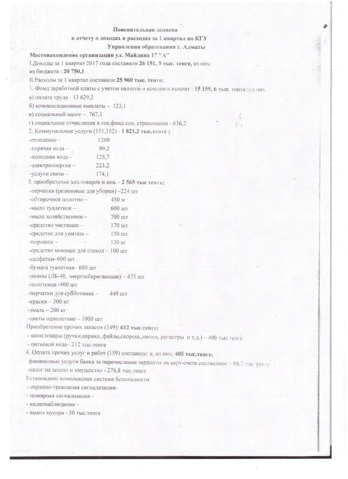 Отчет о доходах и расходах