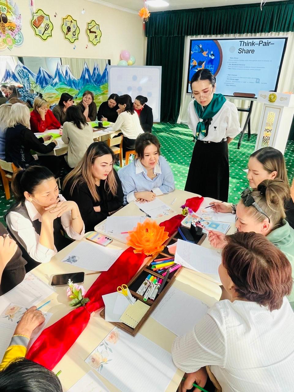 «Педагогтермен командалық жұмысты ұйымдастыру. “Лотос гүлі” әдісі» тақырыбында аудандық шебер-сынып